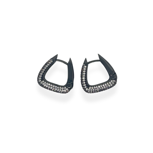 Zirkon Taşlı Üçgen Form Küpe