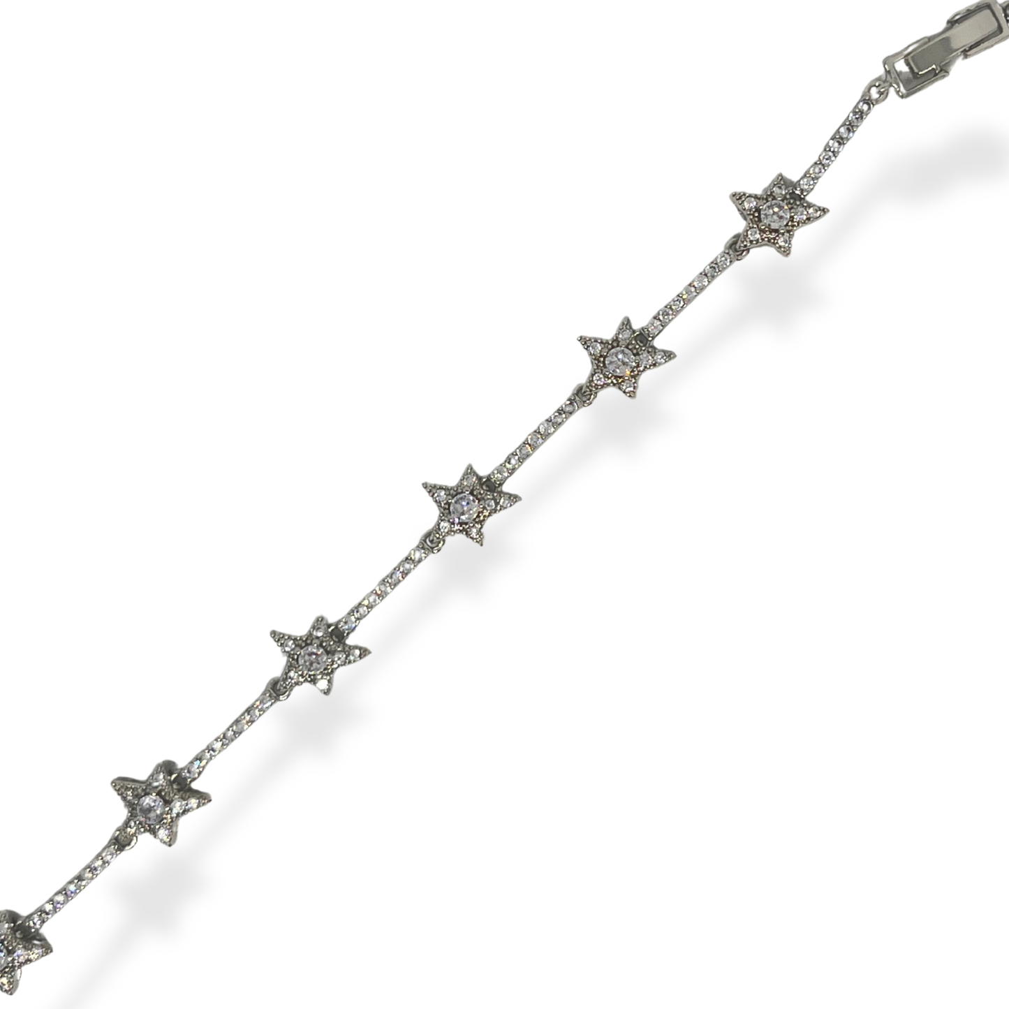 Zirkon Taşlı Yıldız Figürlü Bileklik