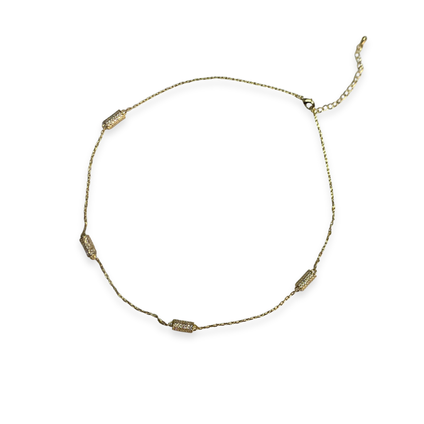 Zirkon Süslemeli İnce Kolye