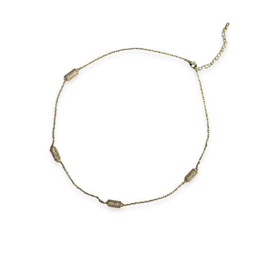 Zirkon Süslemeli İnce Kolye