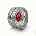 Snake Red Silver Saat