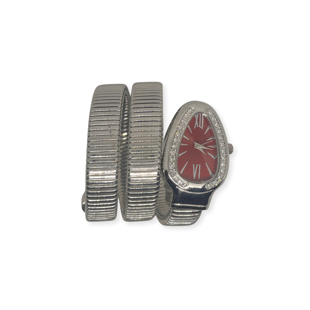 Yılan Formlu Gümüş Saat