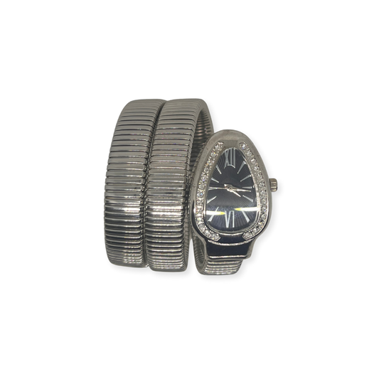 Yılan Formlu Gümüş Saat