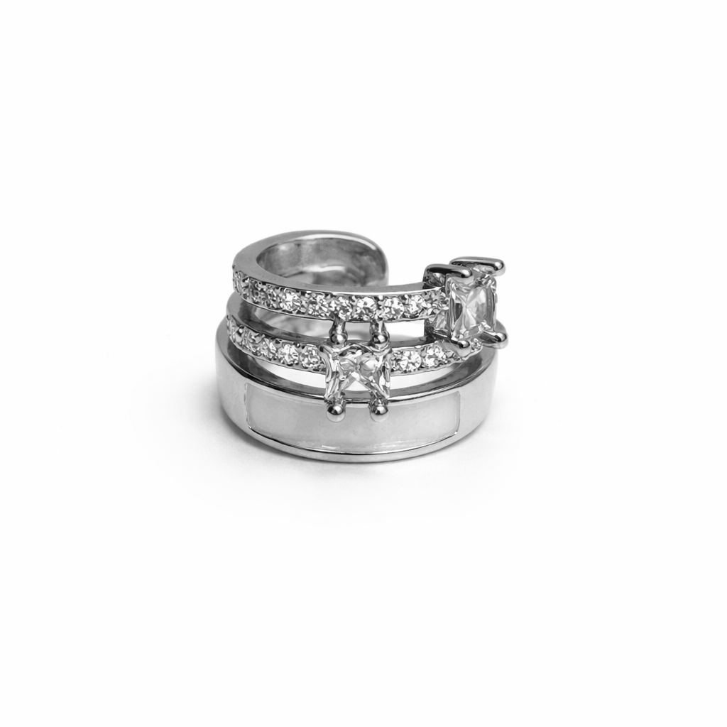 Opaline Silver Ear Cuff
