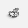 Glow Drop Silver Ear Cuff