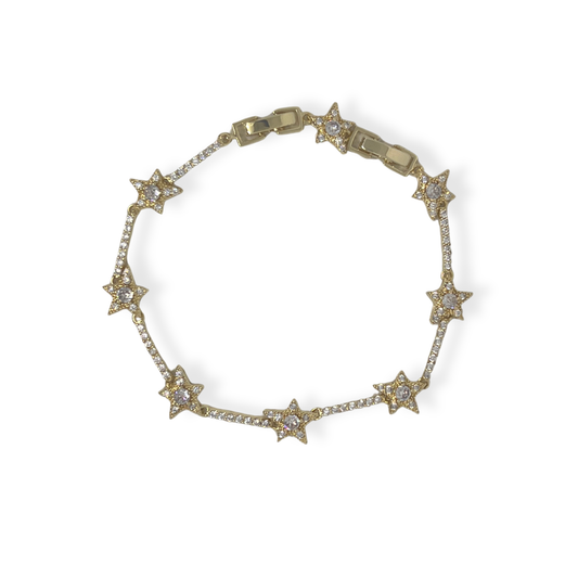 Zirkon Taşlı Yıldız Figürlü Bileklik