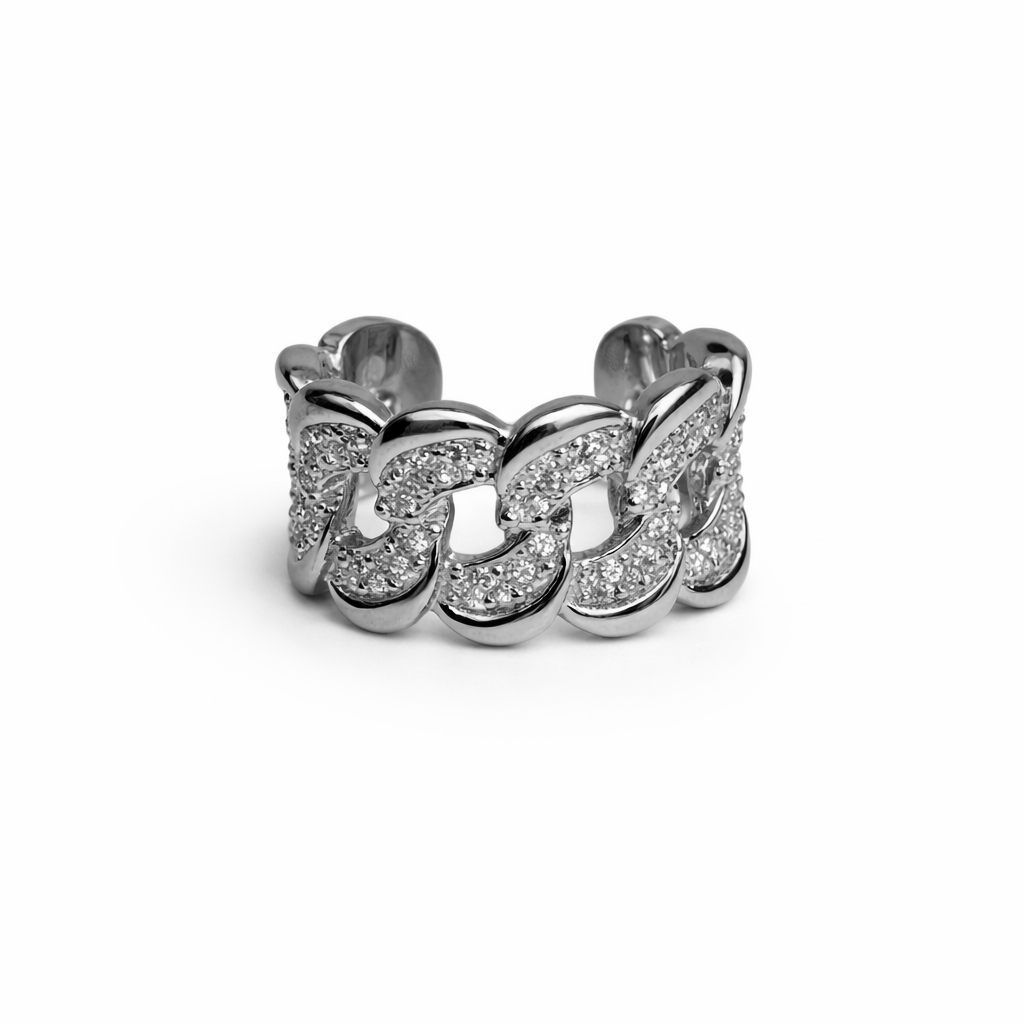 Brilliance Silver Ear Cuff