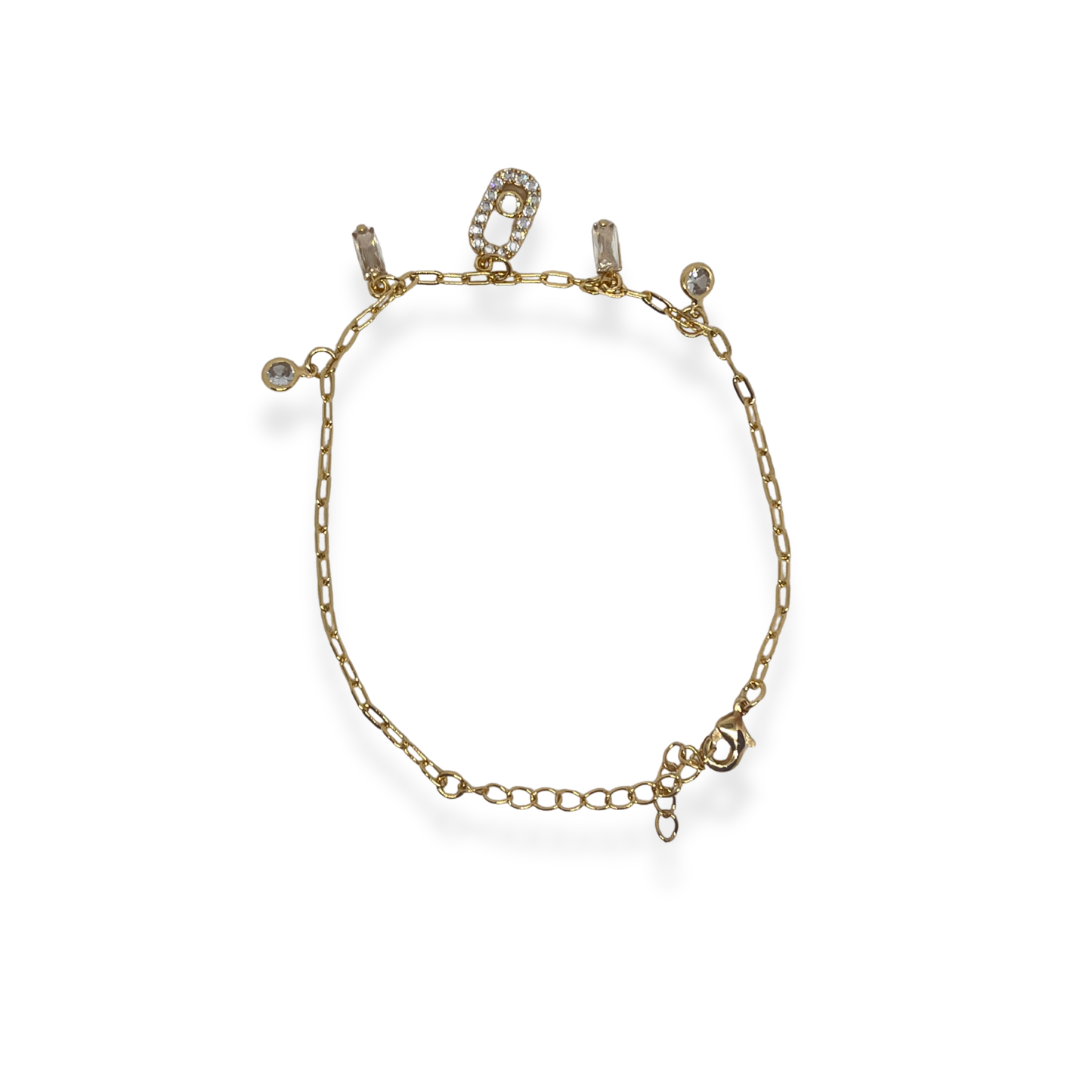 Charm Detaylı Zirkon Taşlı Bileklik