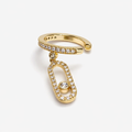Charm Drop Gold Ear Cuff