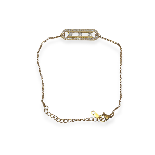 Üç Taş Detaylı Bileklik