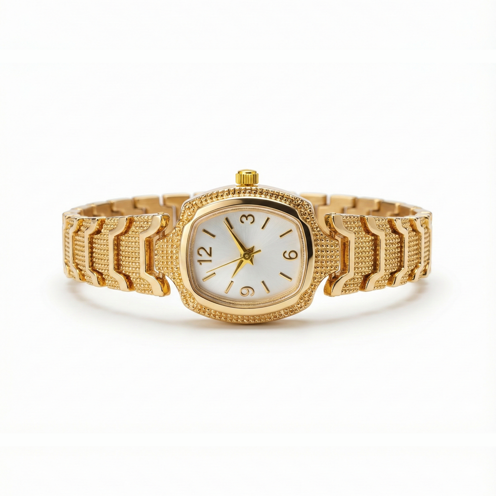 Vintage Beyaz Gold Saat