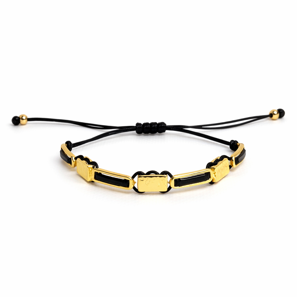 Karma Black İpli Gold Bileklik