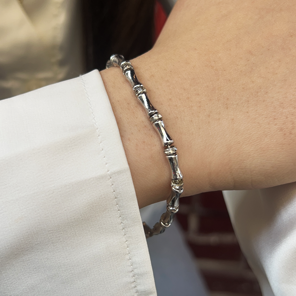 Bambu Loop Silver Bileklik