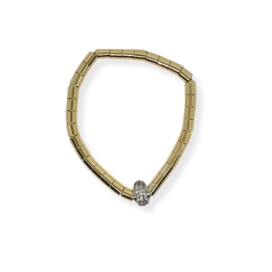 Manyetik Formlu Gold Bileklik