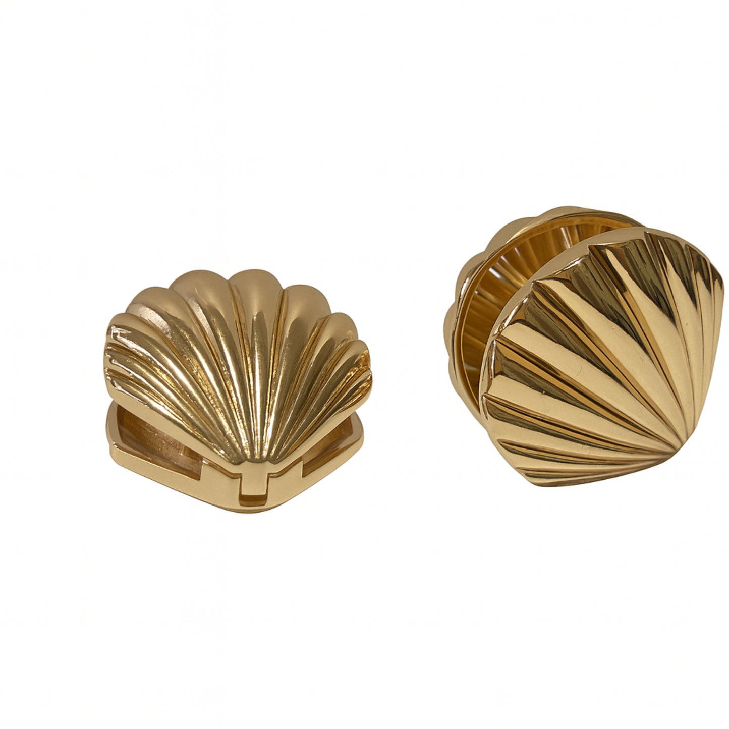 Altın Kaplama Midye Formlu Küpe