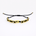 Midnight Black İpli Gold Bileklik