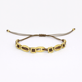 Midnight Brown İpli Gold Bileklik