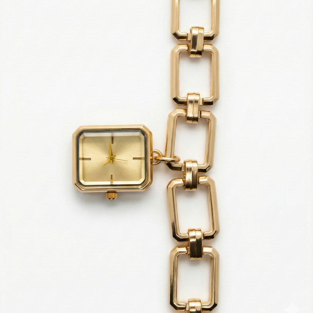 Charm Chain Gold Bilezik Saat