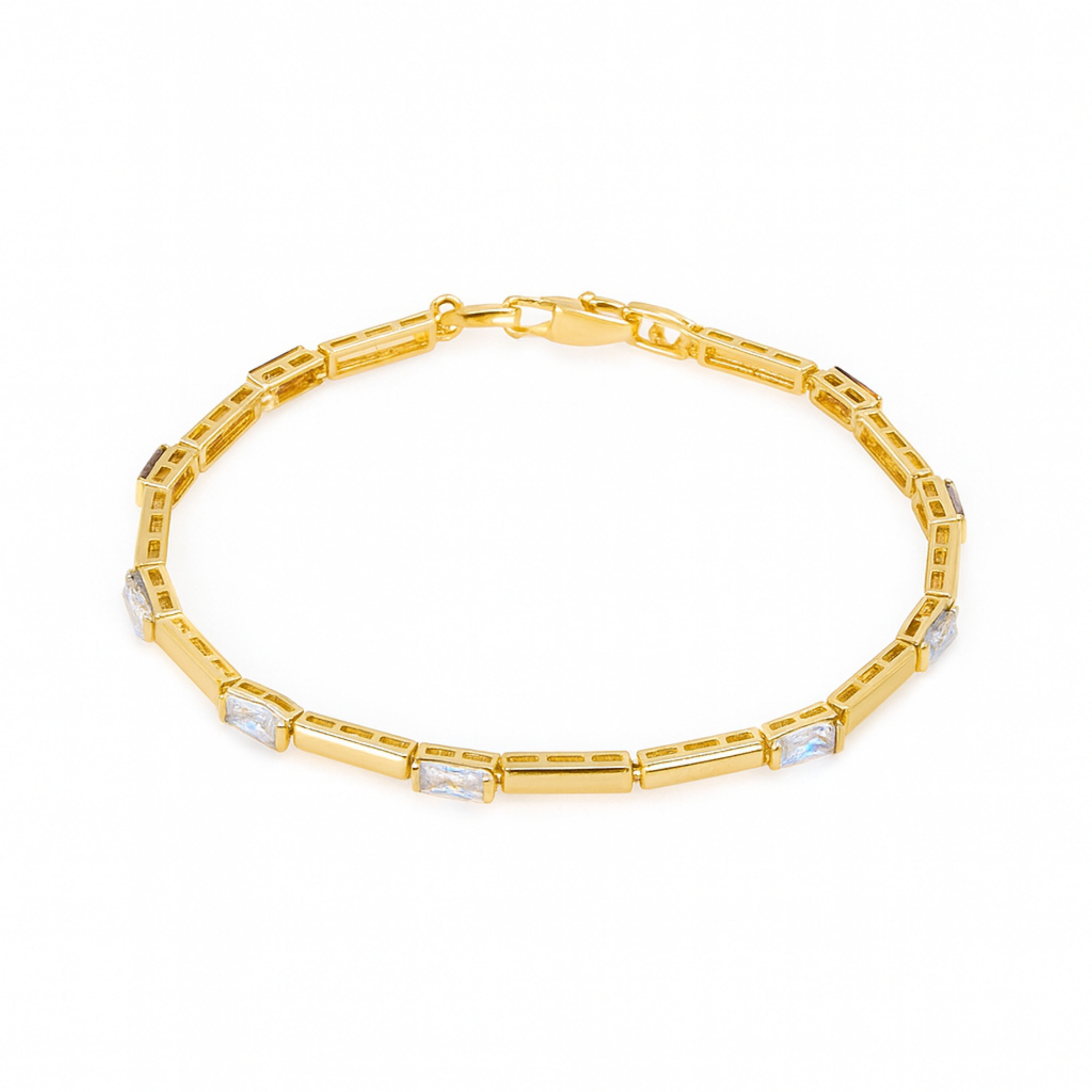 Radiant Colorful Taşlı Gold Bileklik