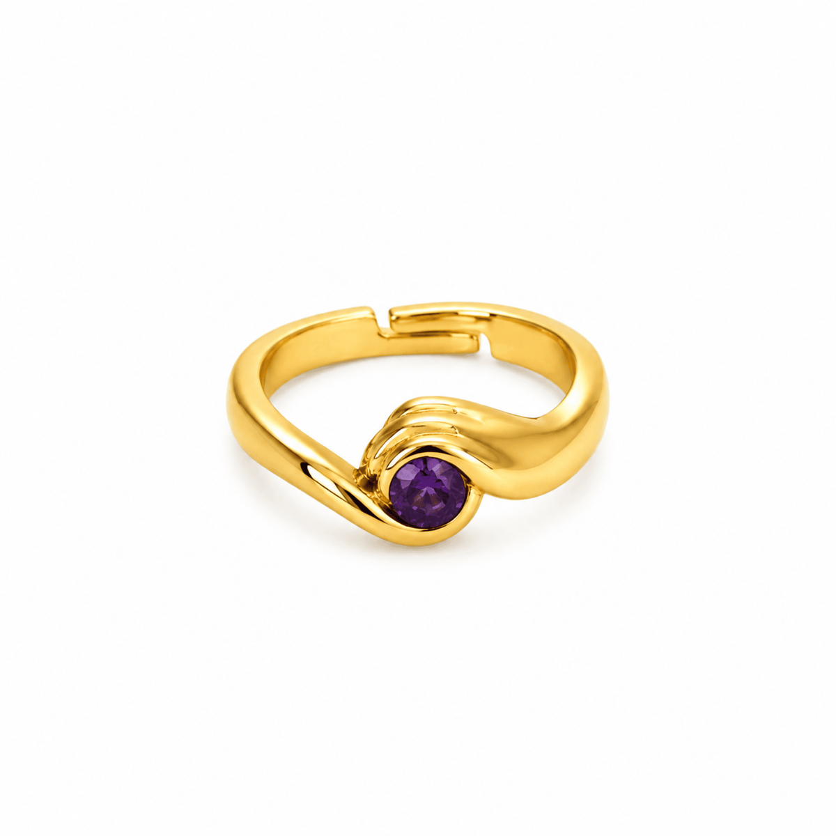 Aurelia Amethyst Gold Yüzük