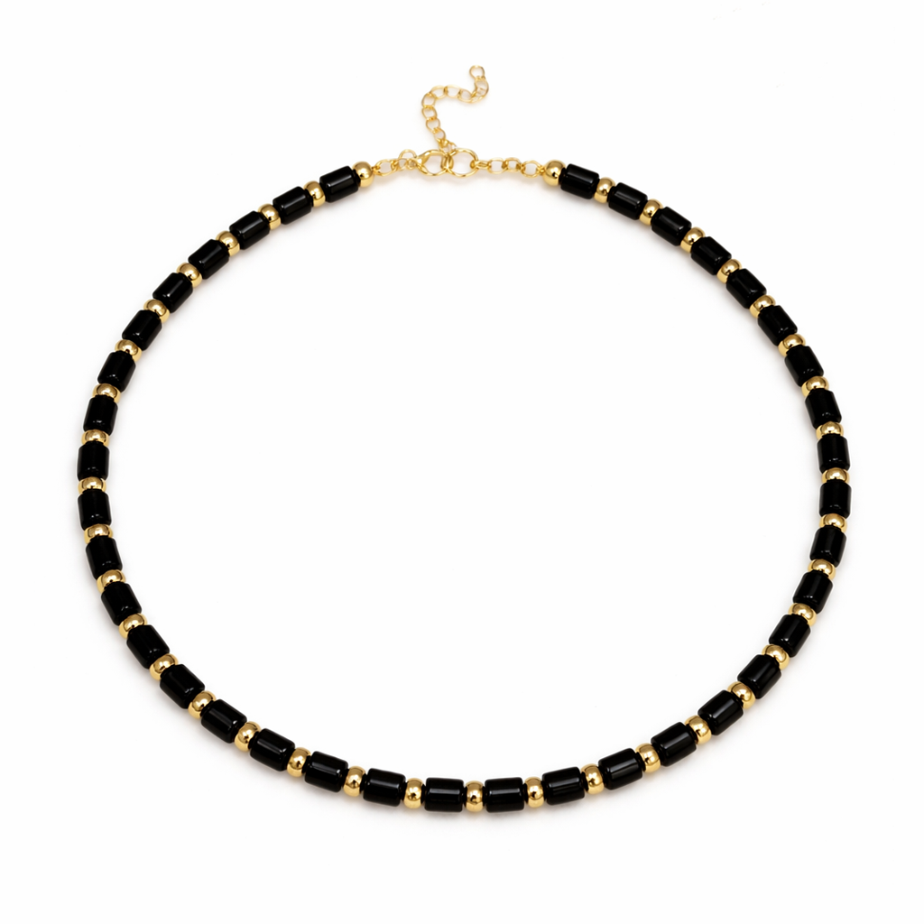 Amber Touch Black Gold Kolye