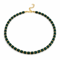 Amber Touch Green Gold Kolye