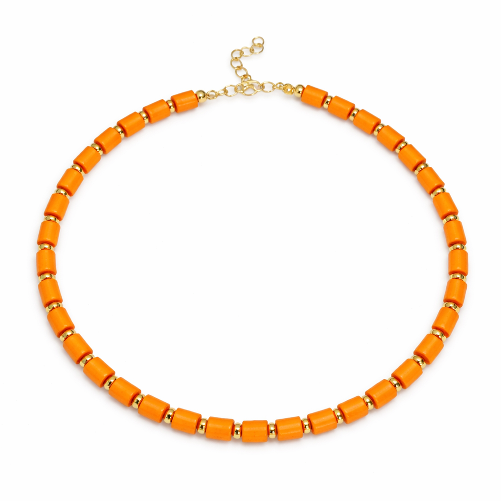 Amber Touch Orange Gold Kolye