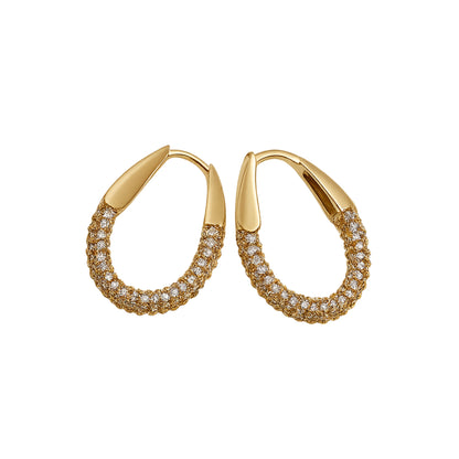 Altın Büyük Chunky Halka Küpe