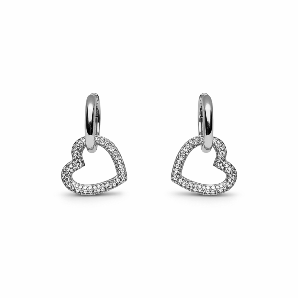 Bliss Heart Silver Küpe