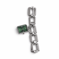Charm Chain Green Silver Bilezik Saat
