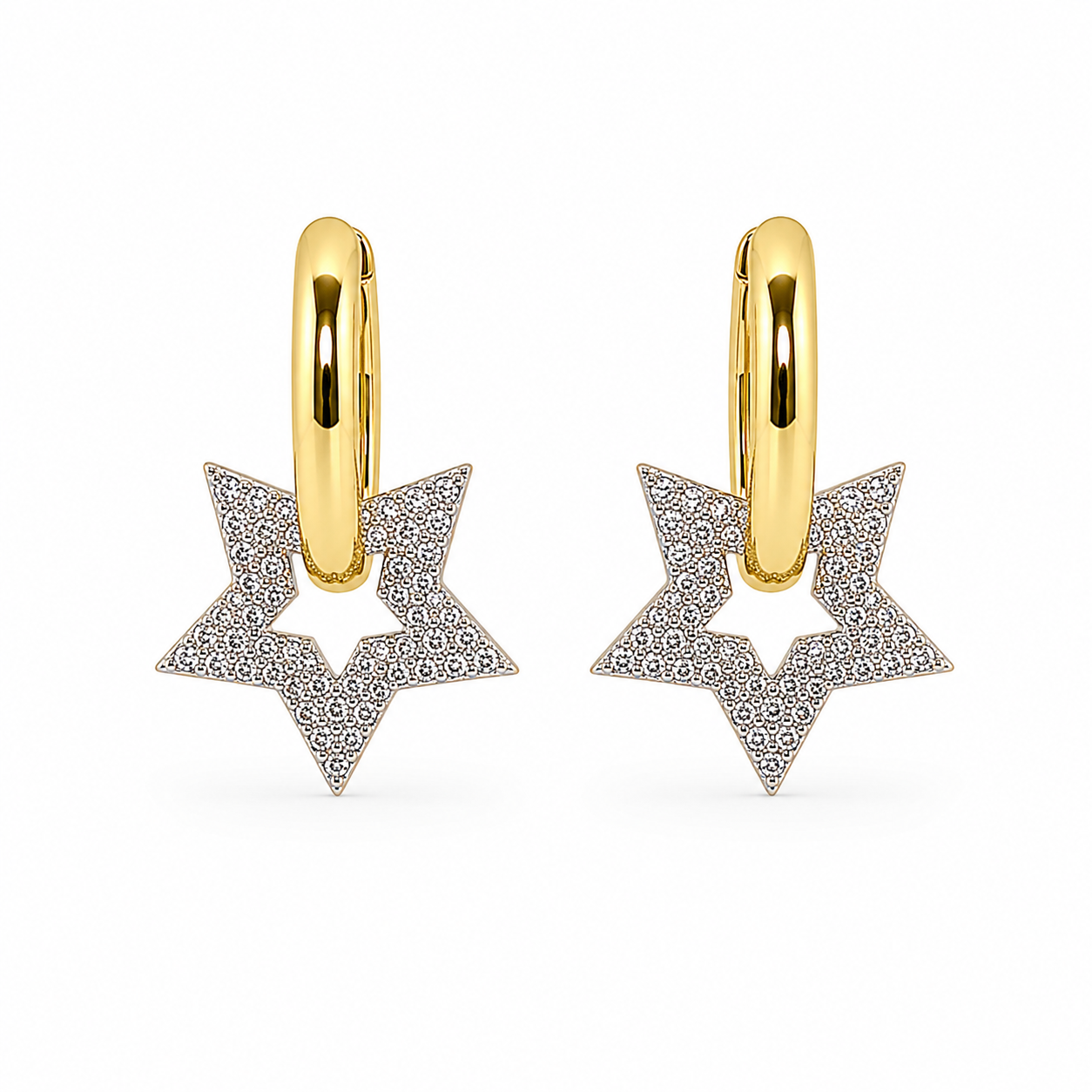 Bliss Star Silver Gold Küpe