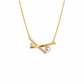 Cross Pearl Gold Kolye