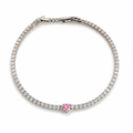 Crystal Heart Silver Bileklik