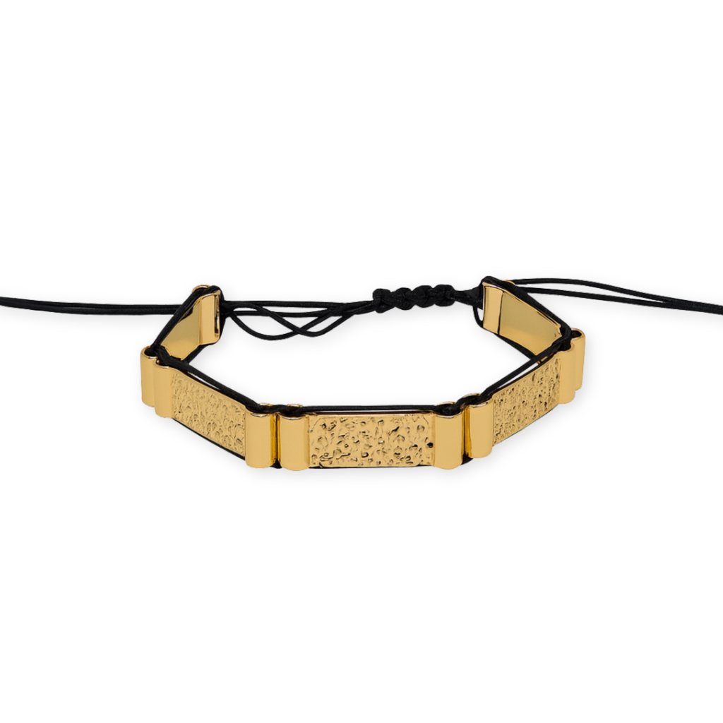 Lirone Black İpli Gold Bileklik