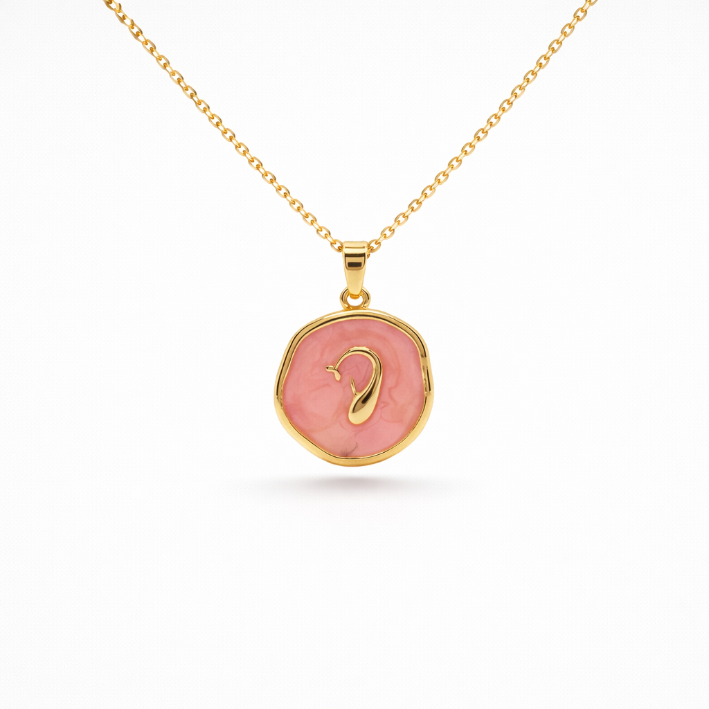 Dolphine Rose Blush Gold Kolye