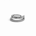 Duo Pave Silver Ear Cuff