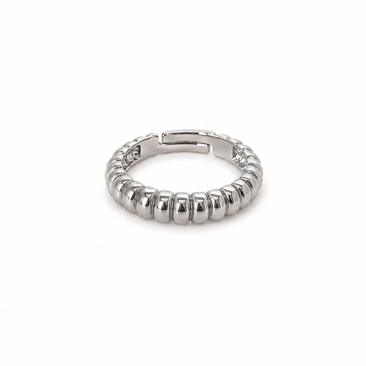 Ribbed Silver Yüzük