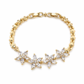 Flora Crystal Gold Bileklik