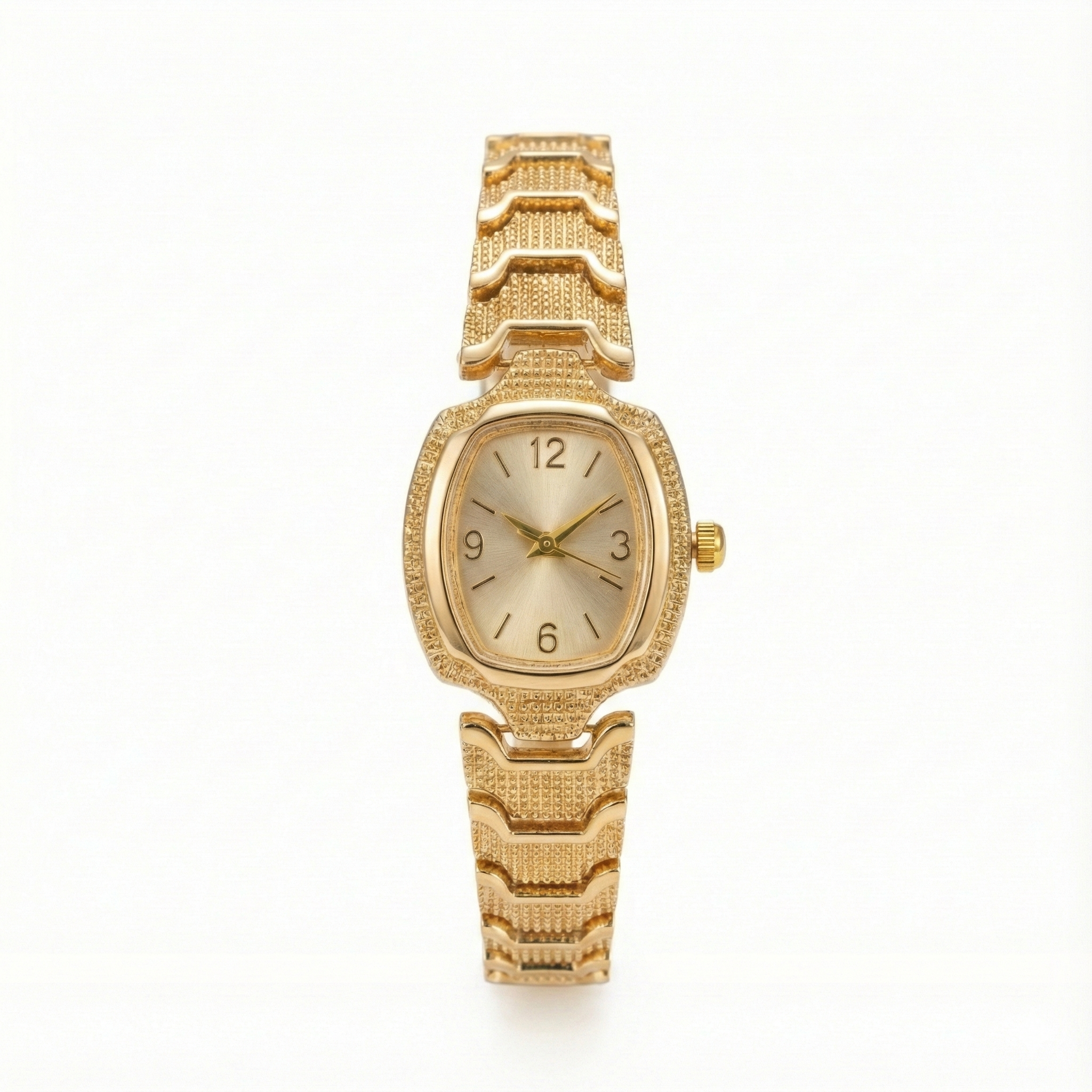Vintage Bej Gold Saat