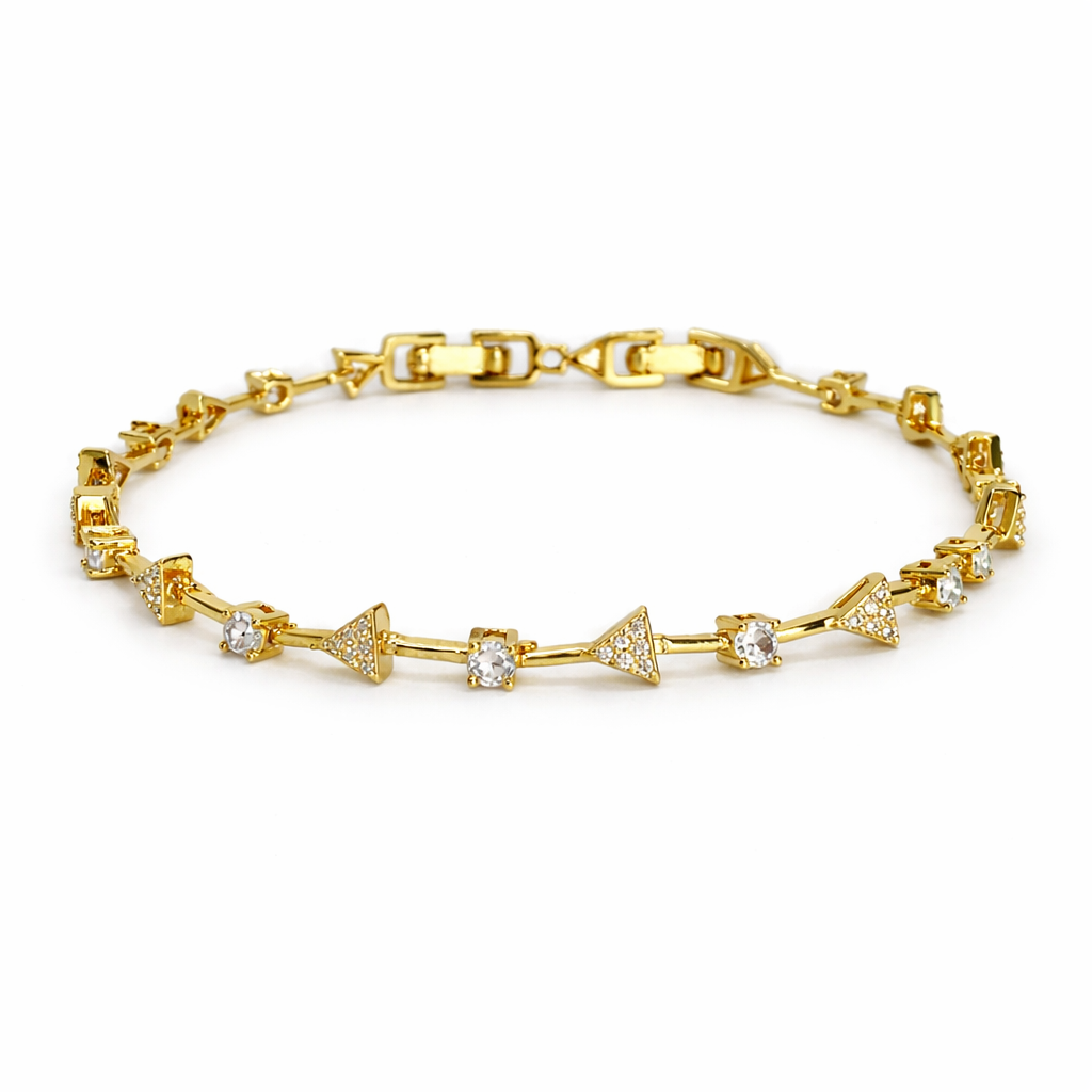 Geo Crystal Gold Bileklik