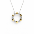 Heart Circles Silver Gold Kolye