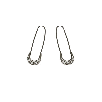 Zirkon Taşlı Uzun Form Küpe