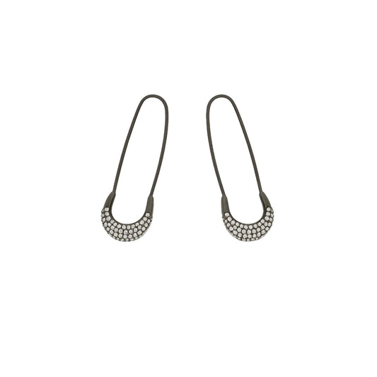 Zirkon Taşlı Uzun Form Küpe