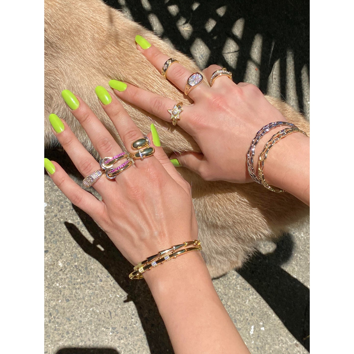 Altın Kaplama Yıldız Taşlı Boncuk Yüzük