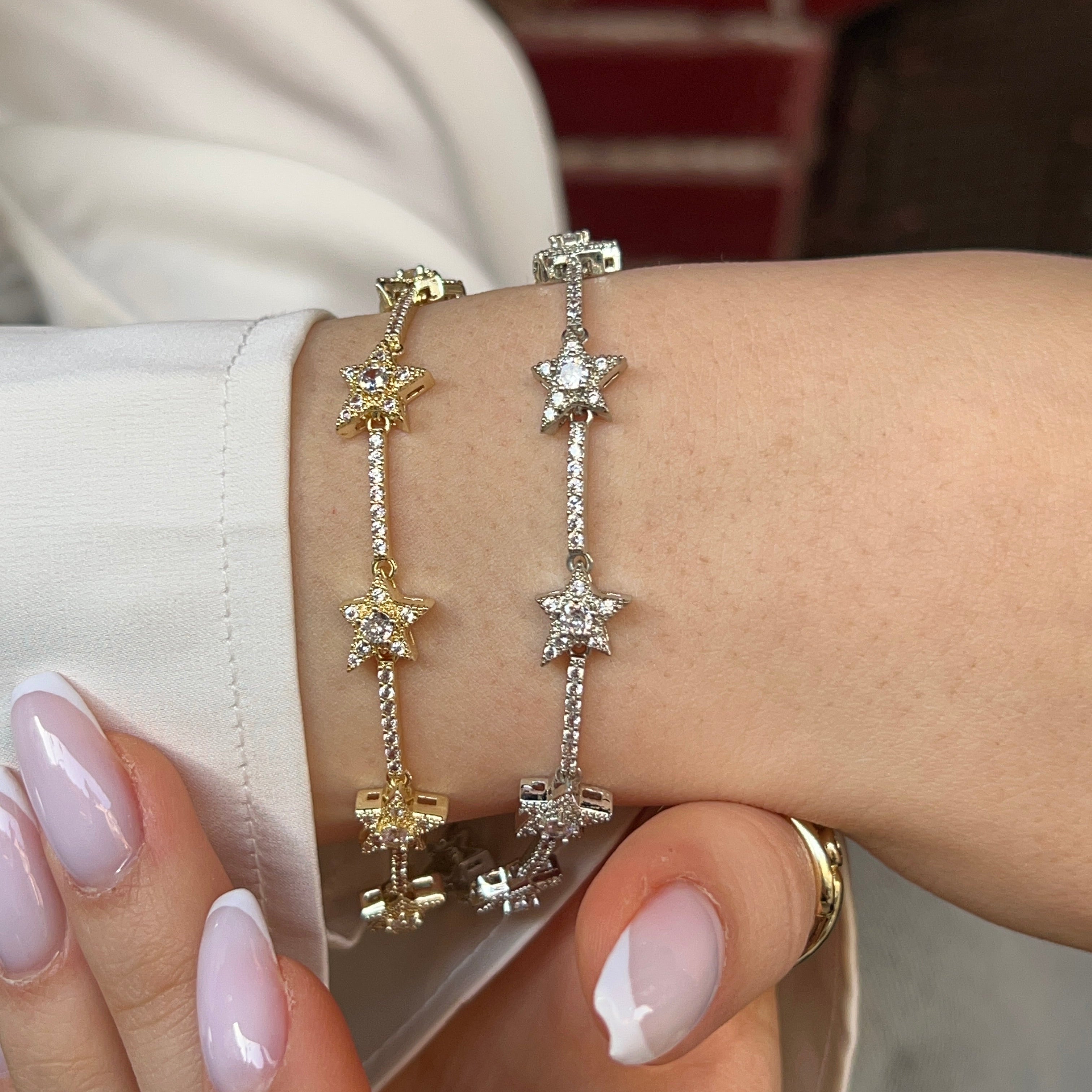 Star 2'li Silver & Gold Bileklik