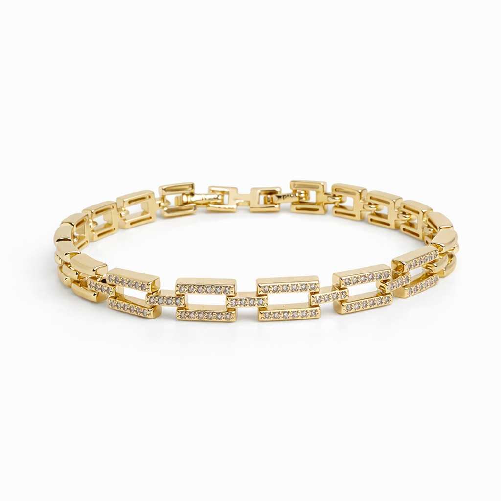 Link Crystal Gold Bileklik