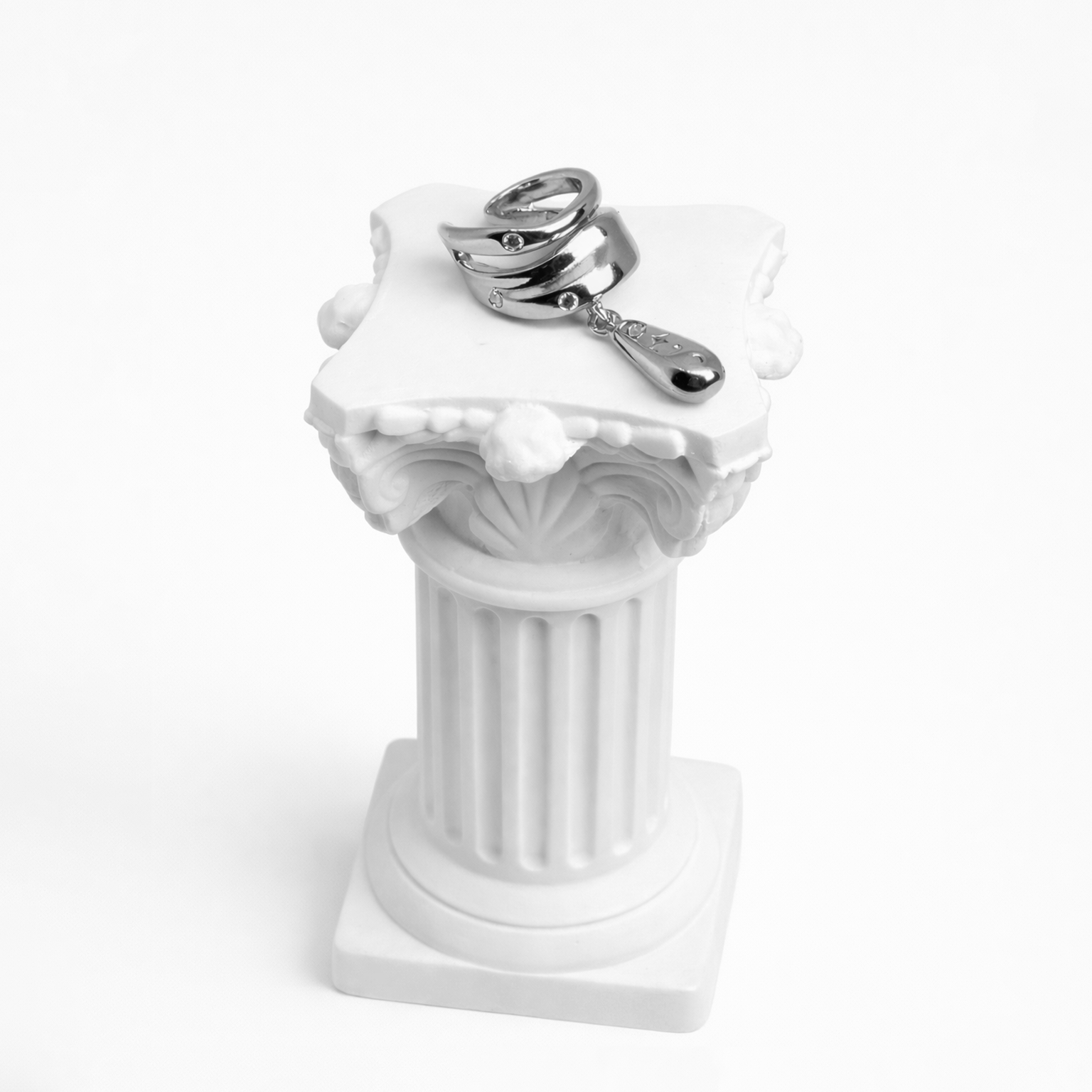 Luna Drop Silver Ear Cuff