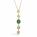 Lunaris Drop Emerald Gold Kolye