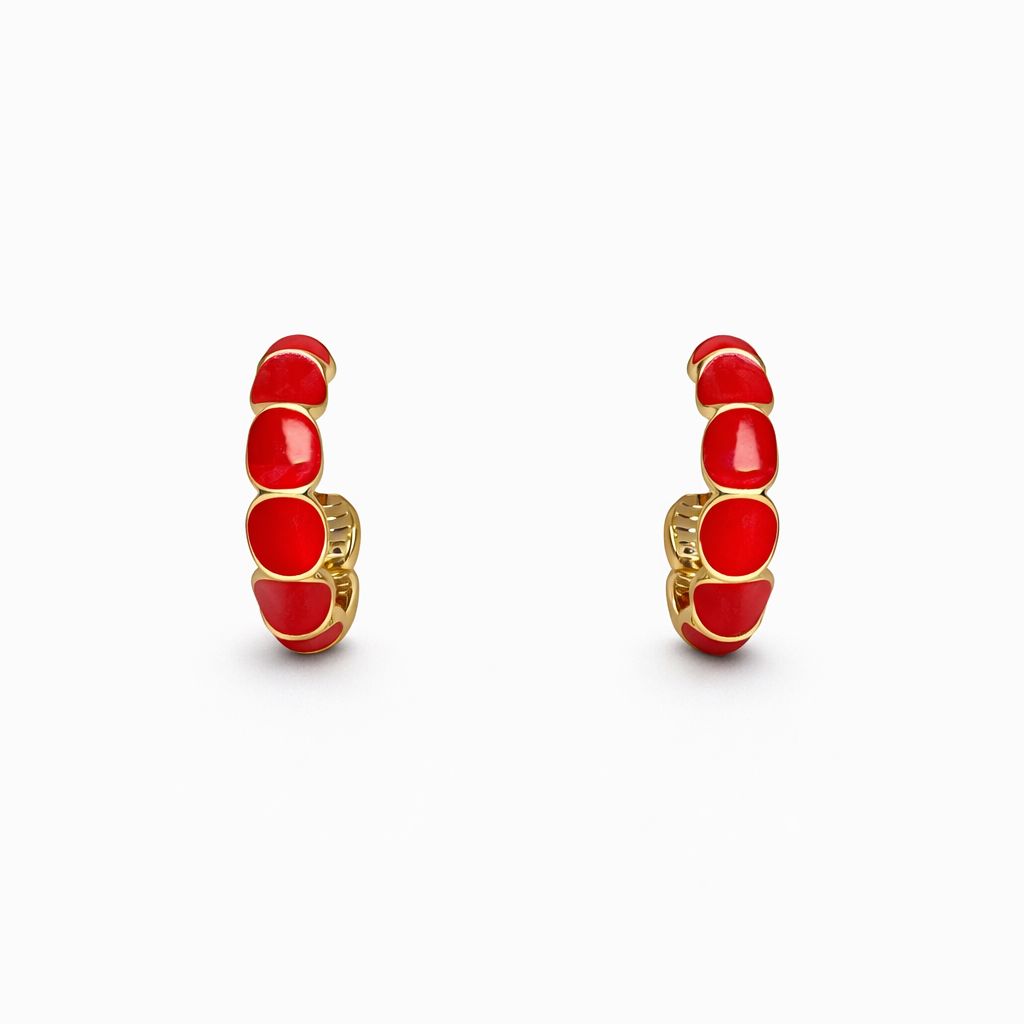 Noir Red Gold Küpe