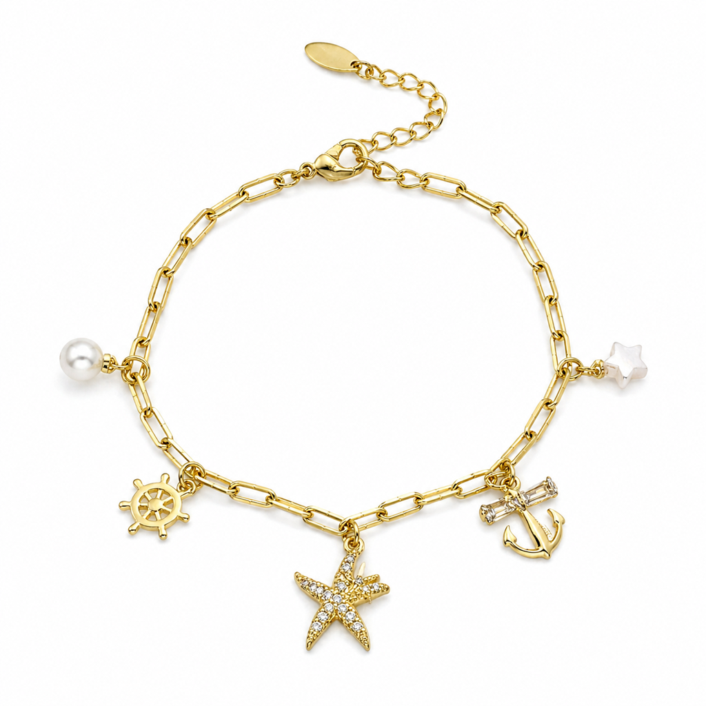 Ocean Charm Gold Bileklik